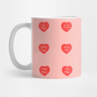 Aesthetic Cute Valentines Heart Day Love Quotes Pack Pattern Mug